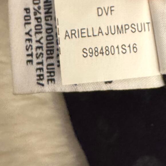 Diane von Furstenberg Ariella Jumpsuit Polka Dot Pleated Silk 4 - Picture 7 of 14